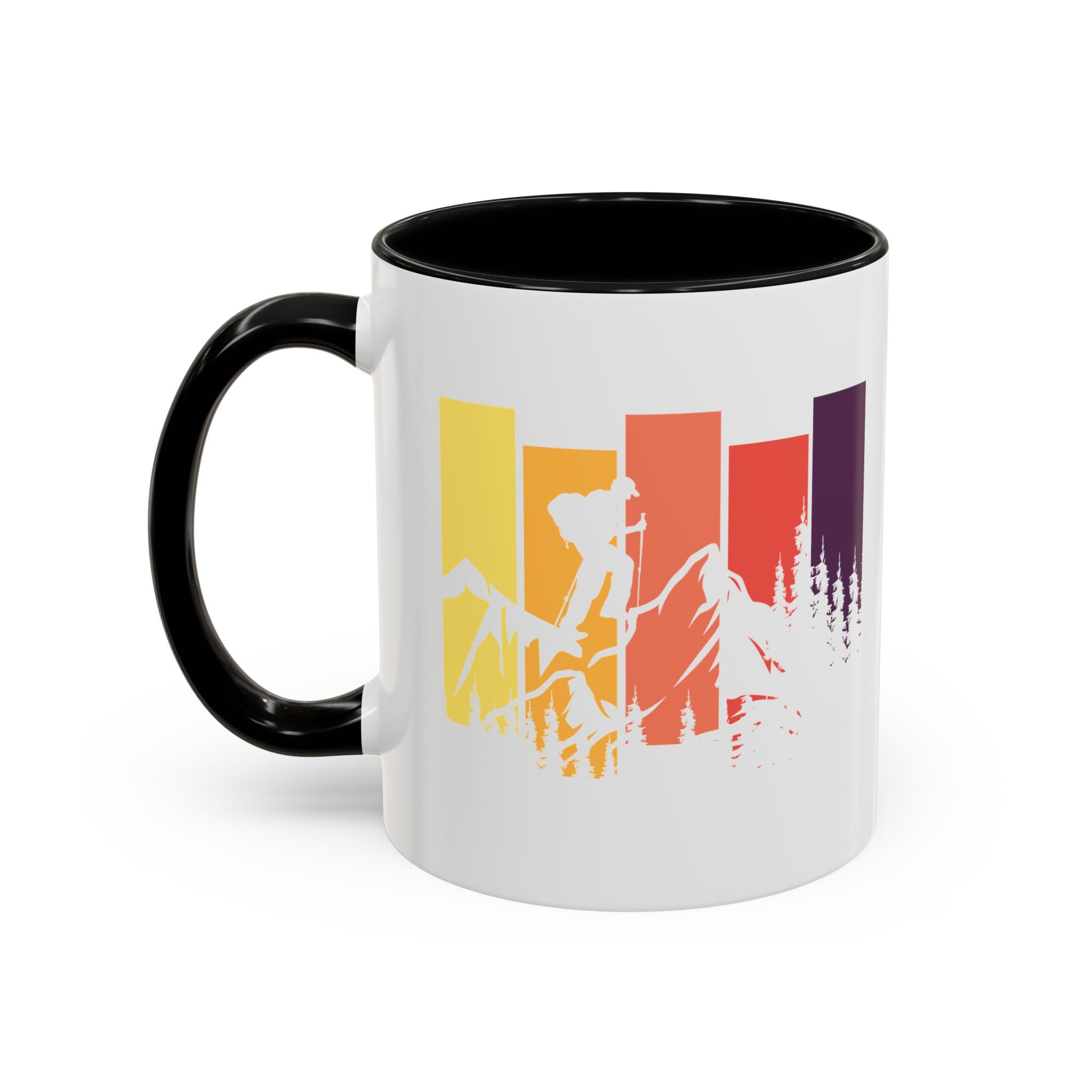 Colorful Mountain Adventure Coffee Mug, Nature Lover's Gift, Camping Mug, Hiking Coffee Cup, Outdoor Enthusiast Drinkware