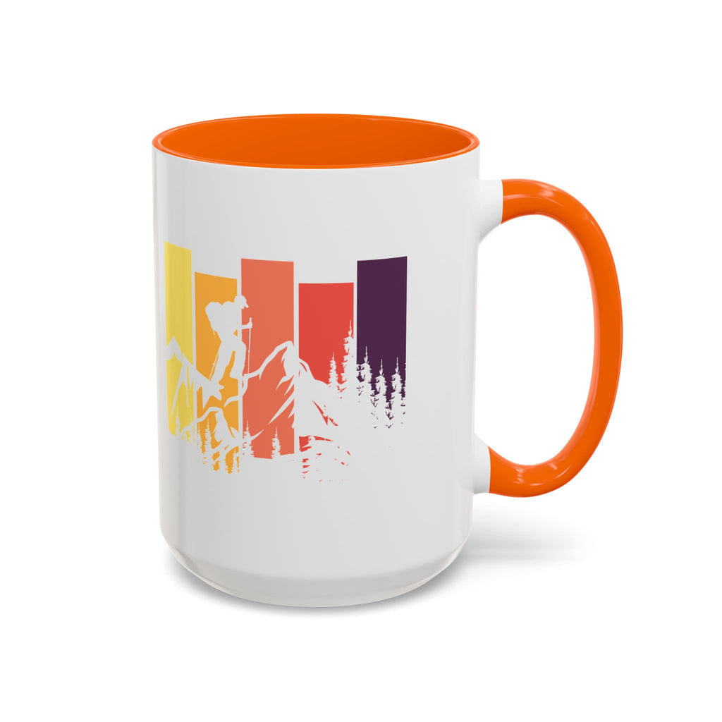 Colorful Mountain Adventure Coffee Mug, Nature Lover's Gift, Camping Mug, Hiking Coffee Cup, Outdoor Enthusiast Drinkware