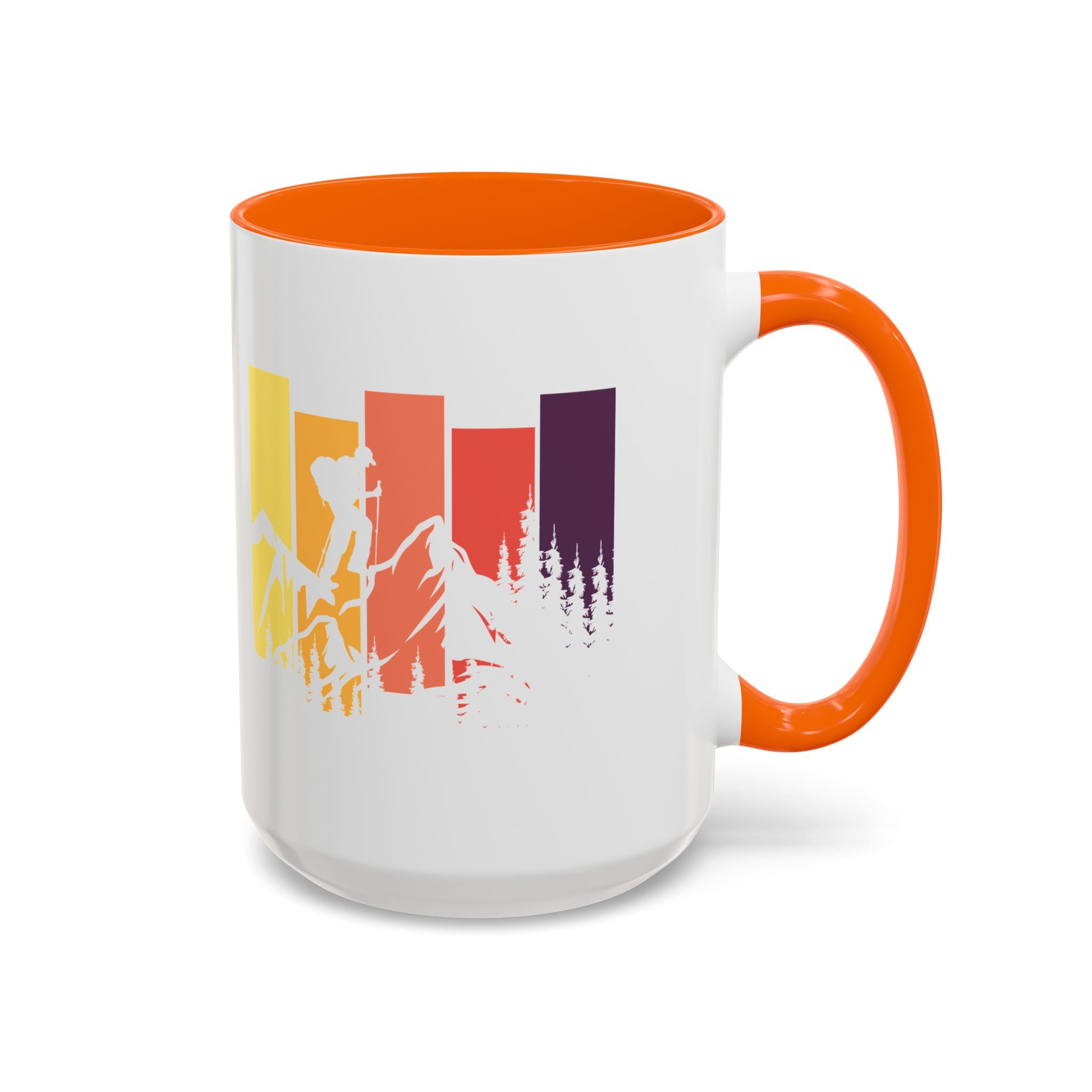 Colorful Mountain Adventure Coffee Mug, Nature Lover's Gift, Camping Mug, Hiking Coffee Cup, Outdoor Enthusiast Drinkware