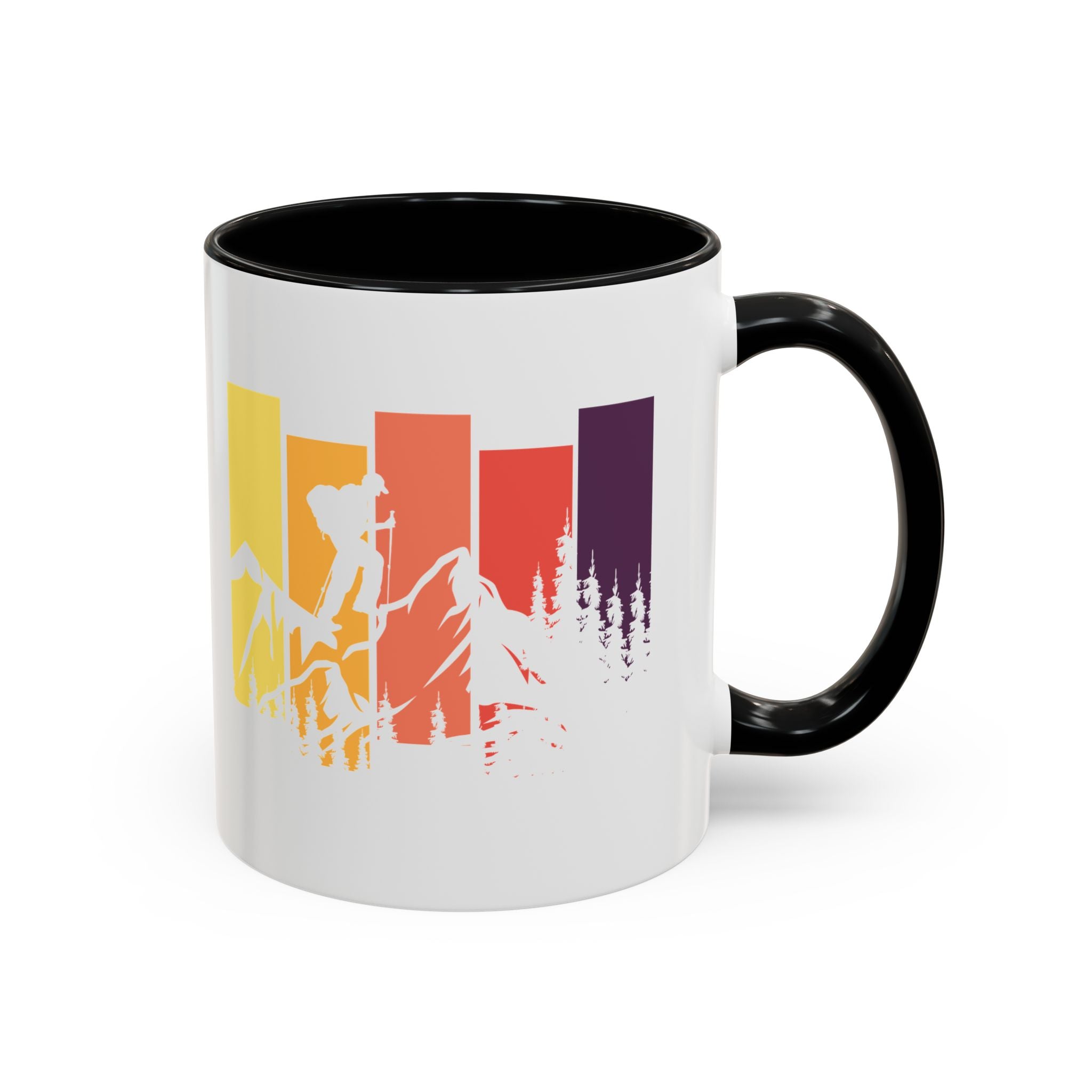 Colorful Mountain Adventure Coffee Mug, Nature Lover's Gift, Camping Mug, Hiking Coffee Cup, Outdoor Enthusiast Drinkware