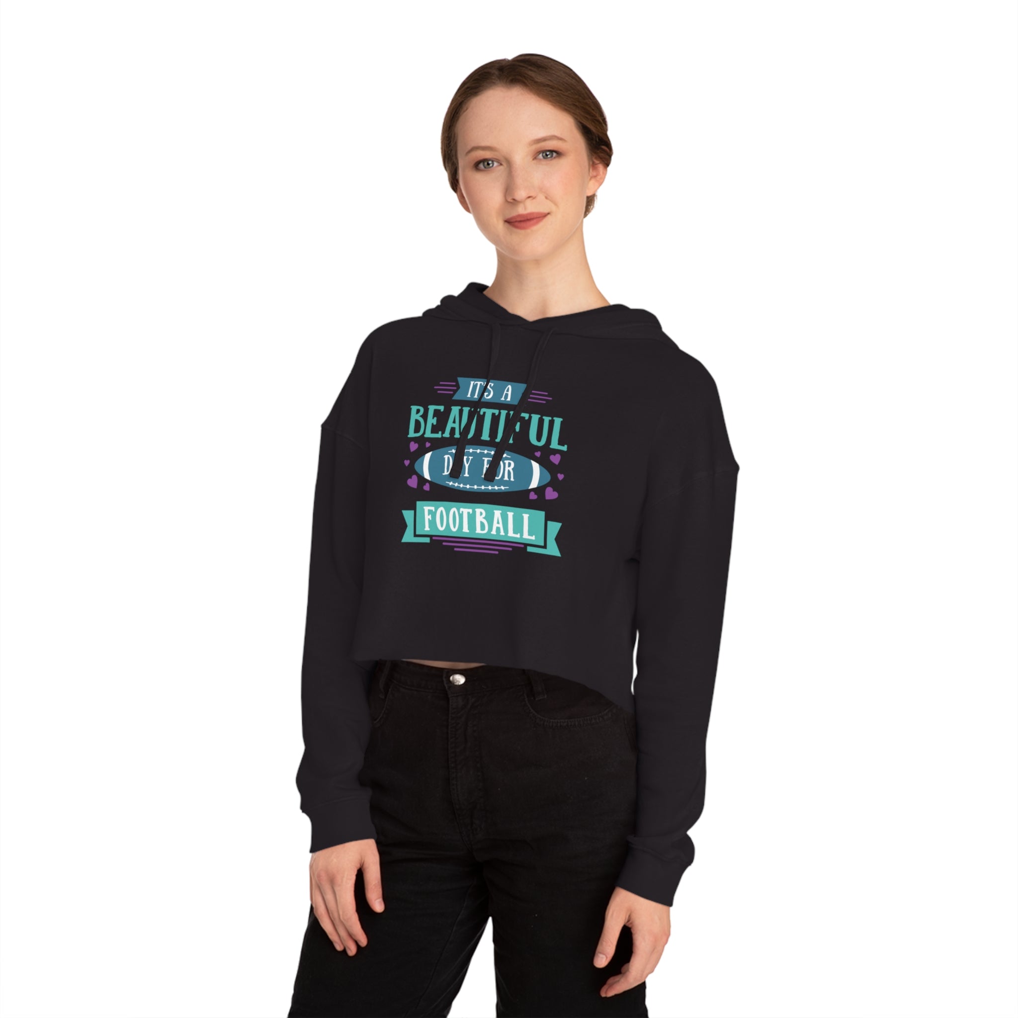 Womens Cropped Hooded Sweatshirt
