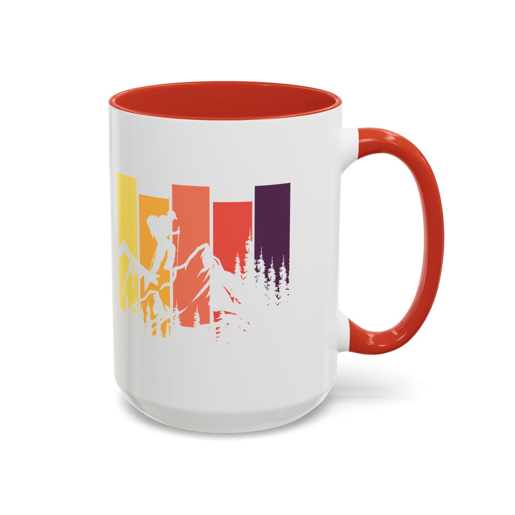 Colorful Mountain Adventure Coffee Mug, Nature Lover's Gift, Camping Mug, Hiking Coffee Cup, Outdoor Enthusiast Drinkware