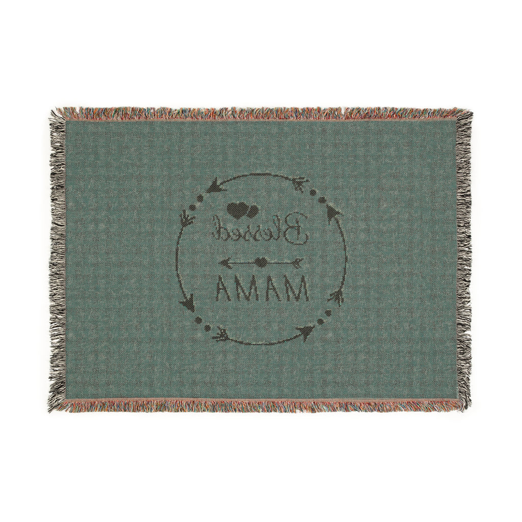 Blessed Mama Woven Blanket - Cozy Throw for Moms - Perfect Gift for Mother's Day & Celebrations
