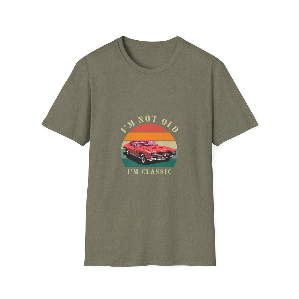 Vintage Classic Car Unisex Softstyle T-Shirt - "I'm Not Old, I'm Classic"