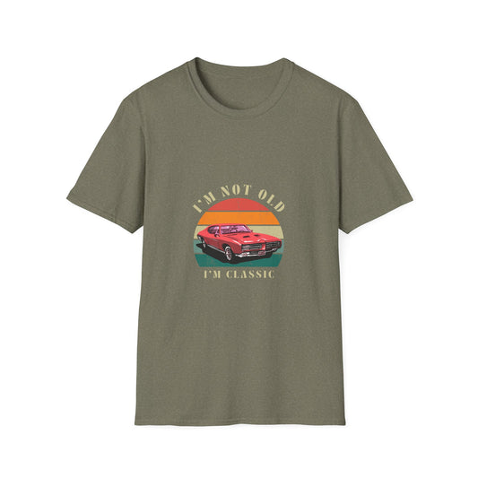 Vintage Classic Car Unisex Softstyle T-Shirt - "I'm Not Old, I'm Classic"