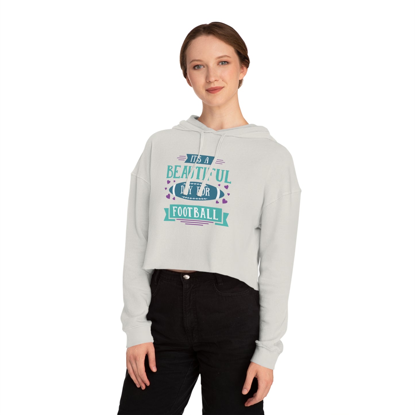 Womens Cropped Hooded Sweatshirt