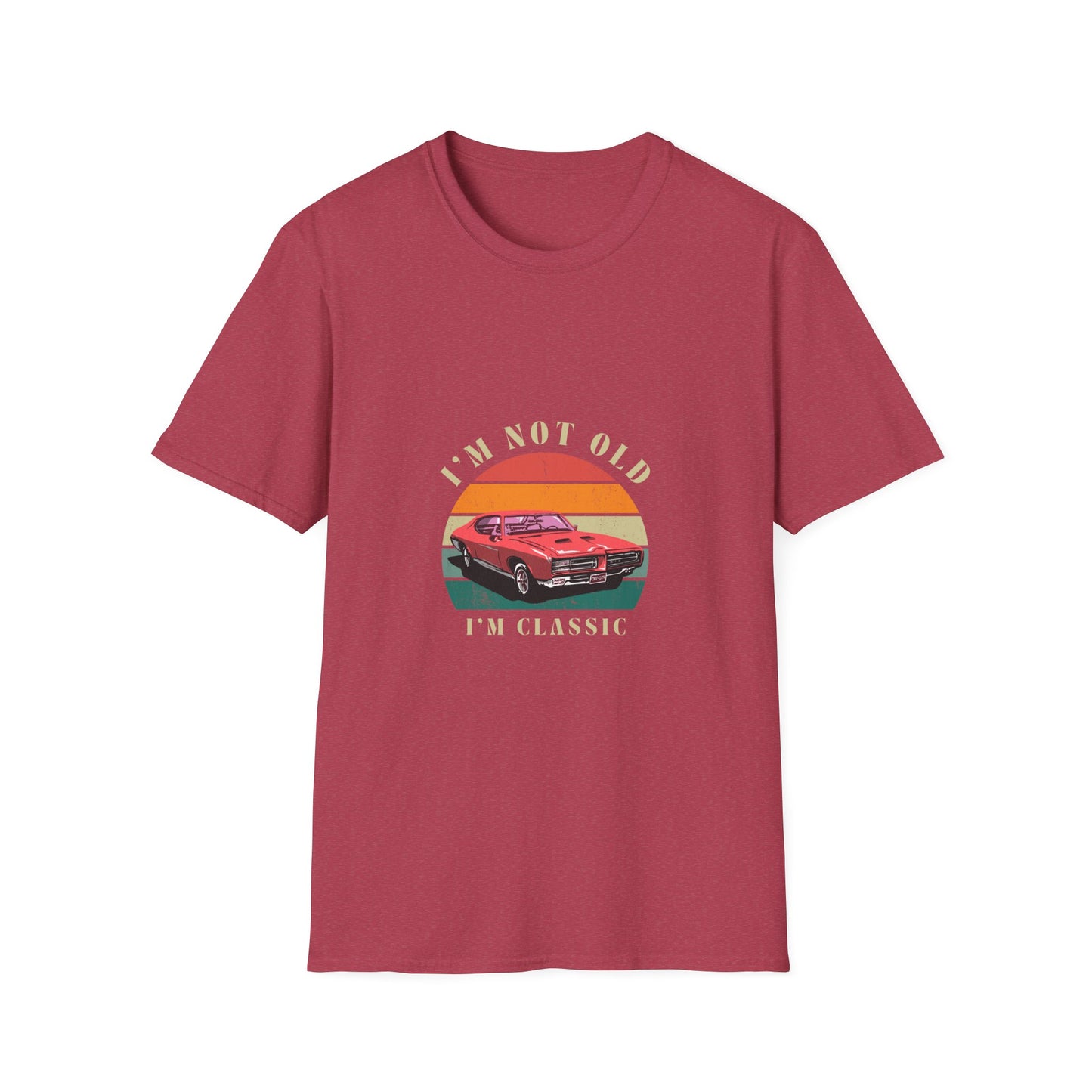 Vintage Classic Car Unisex Softstyle T-Shirt - "I'm Not Old, I'm Classic"