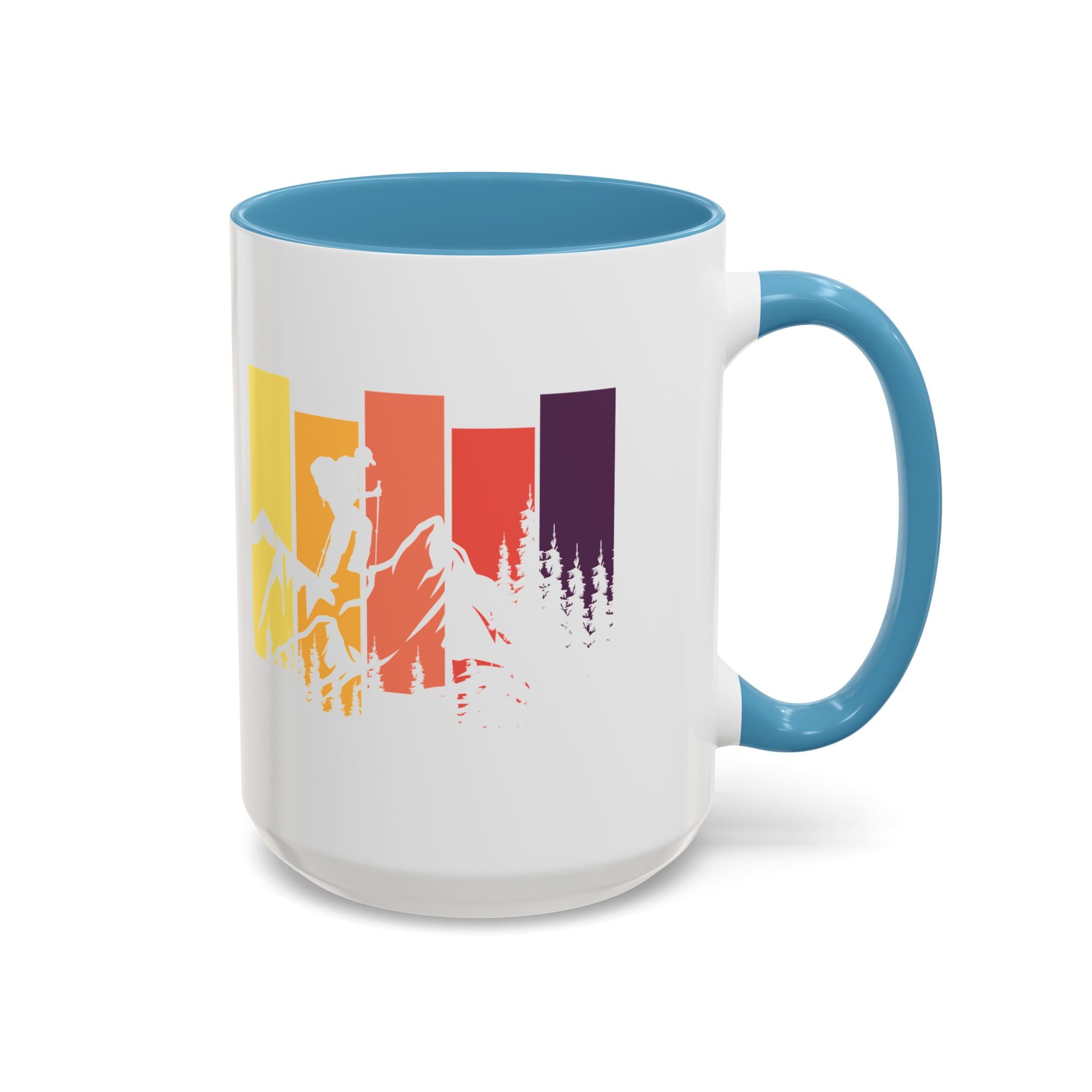 Colorful Mountain Adventure Coffee Mug, Nature Lover's Gift, Camping Mug, Hiking Coffee Cup, Outdoor Enthusiast Drinkware