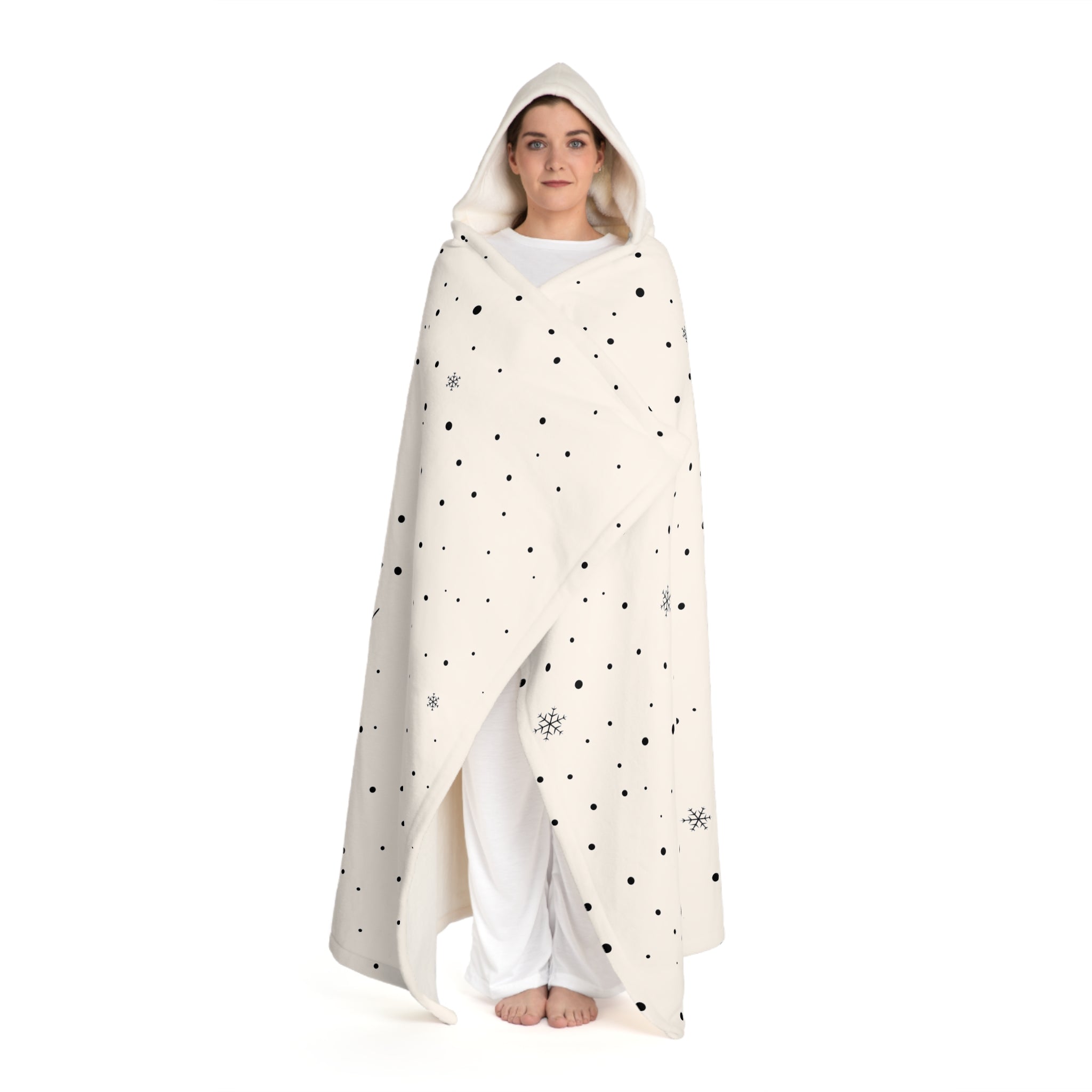 Hooded Sherpa Fleece Blanket