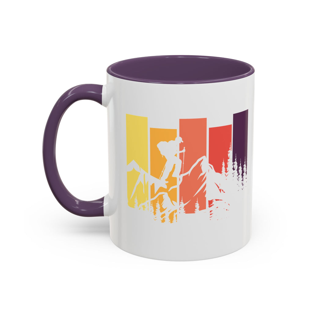 Colorful Mountain Adventure Coffee Mug, Nature Lover's Gift, Camping Mug, Hiking Coffee Cup, Outdoor Enthusiast Drinkware