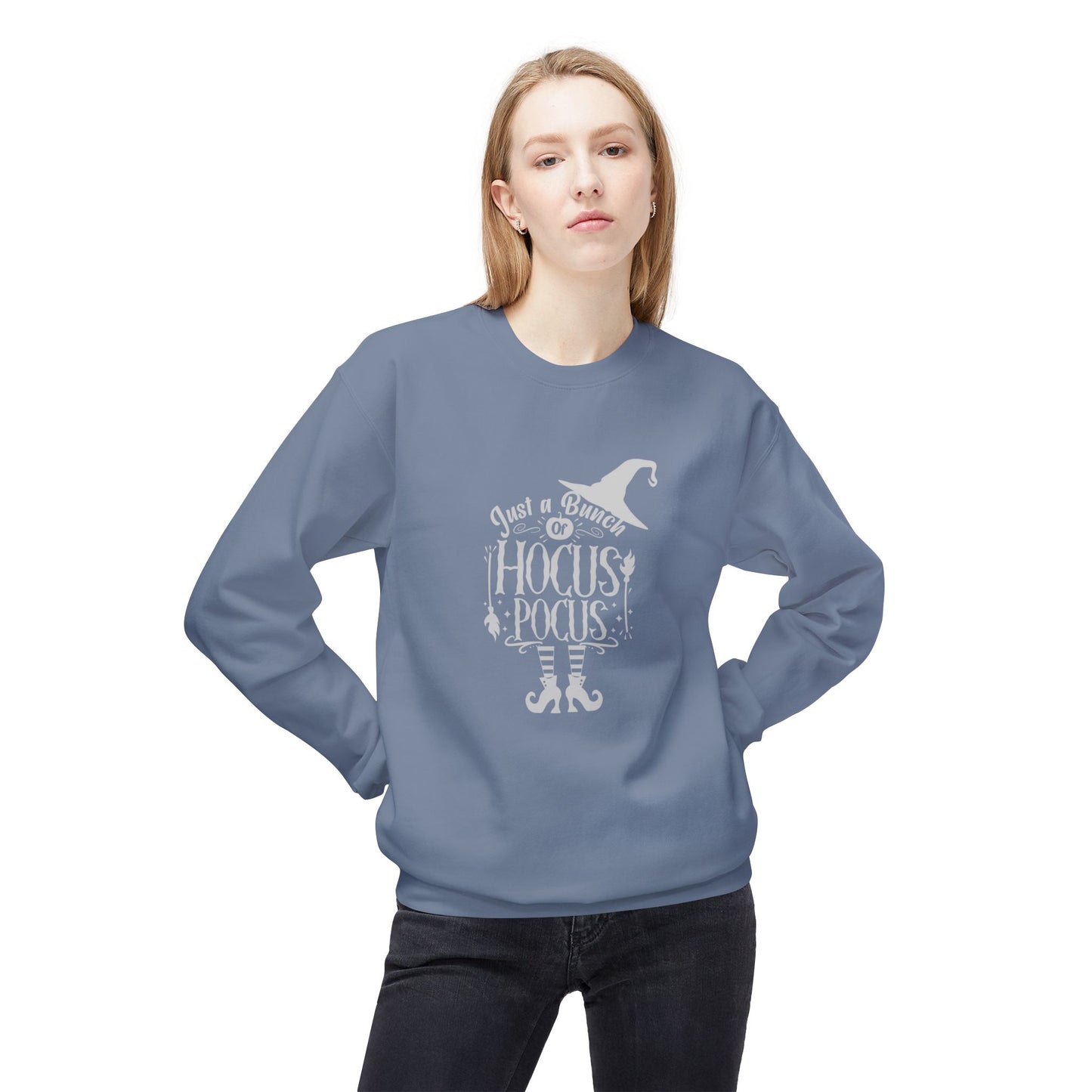 Unisex Midweight Softstyle Fleece Crewneck Sweatshirt - Hocus Pocus