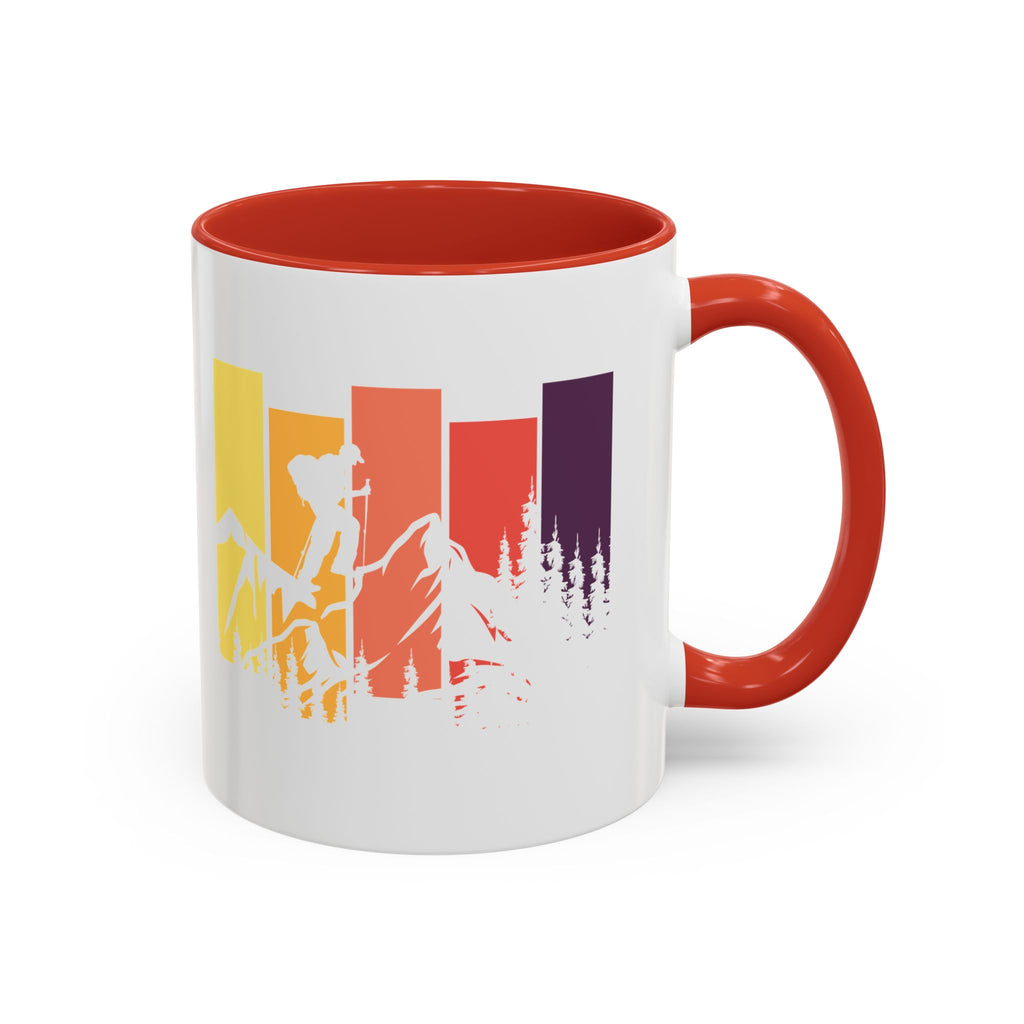 Colorful Mountain Adventure Coffee Mug, Nature Lover's Gift, Camping Mug, Hiking Coffee Cup, Outdoor Enthusiast Drinkware
