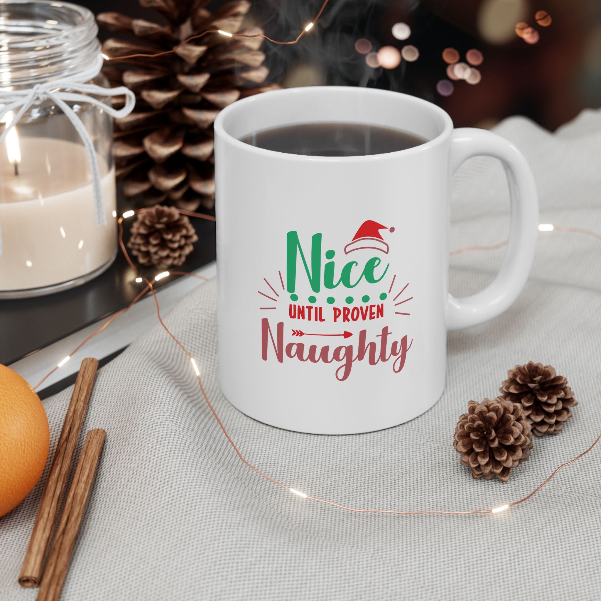 Festive Ceramic Mug - Perfect for Holiday Cheer, Great Gift for Friends & Family, Christmas, New Year Celebrations, Coffee and Tea Lovers,