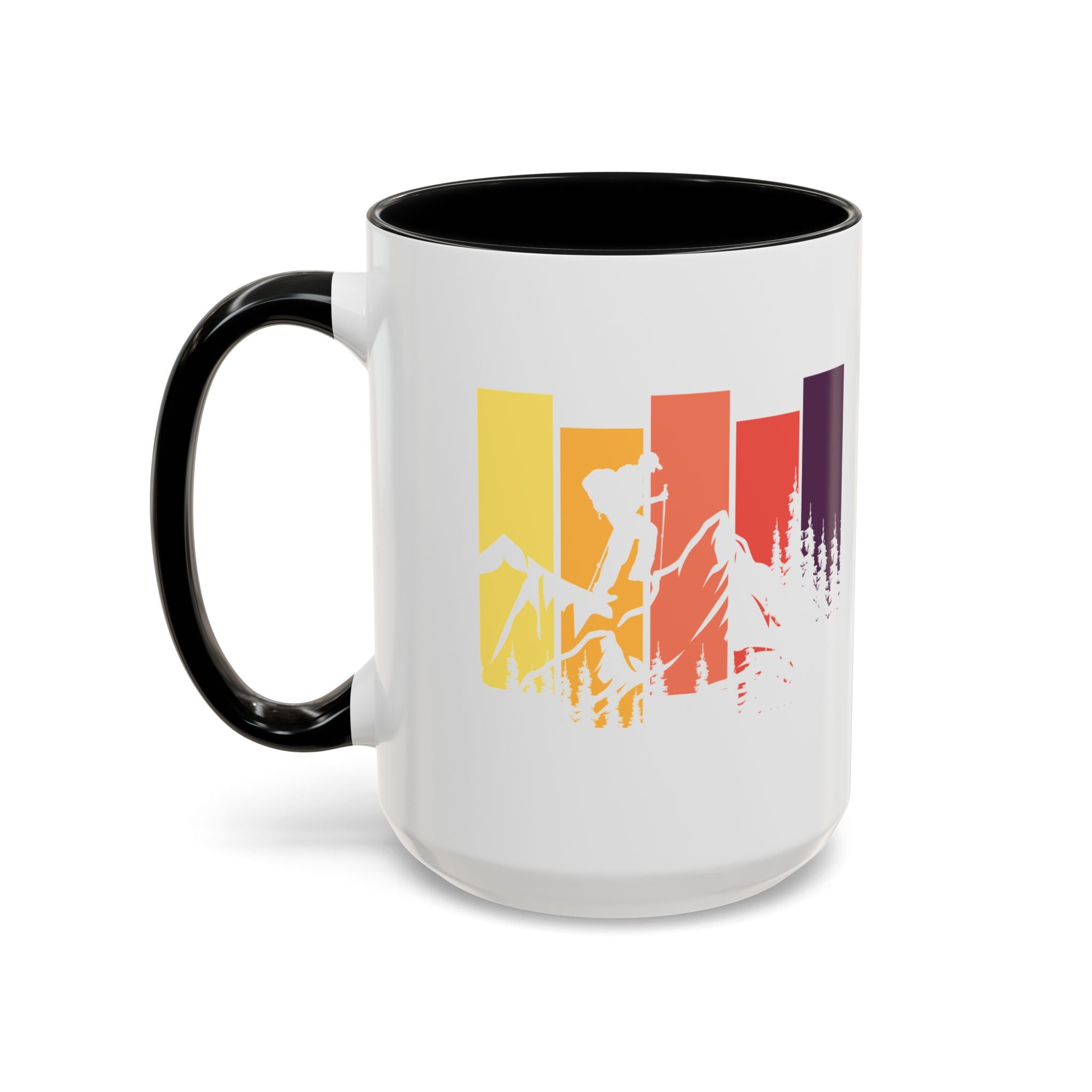 Colorful Mountain Adventure Coffee Mug, Nature Lover's Gift, Camping Mug, Hiking Coffee Cup, Outdoor Enthusiast Drinkware