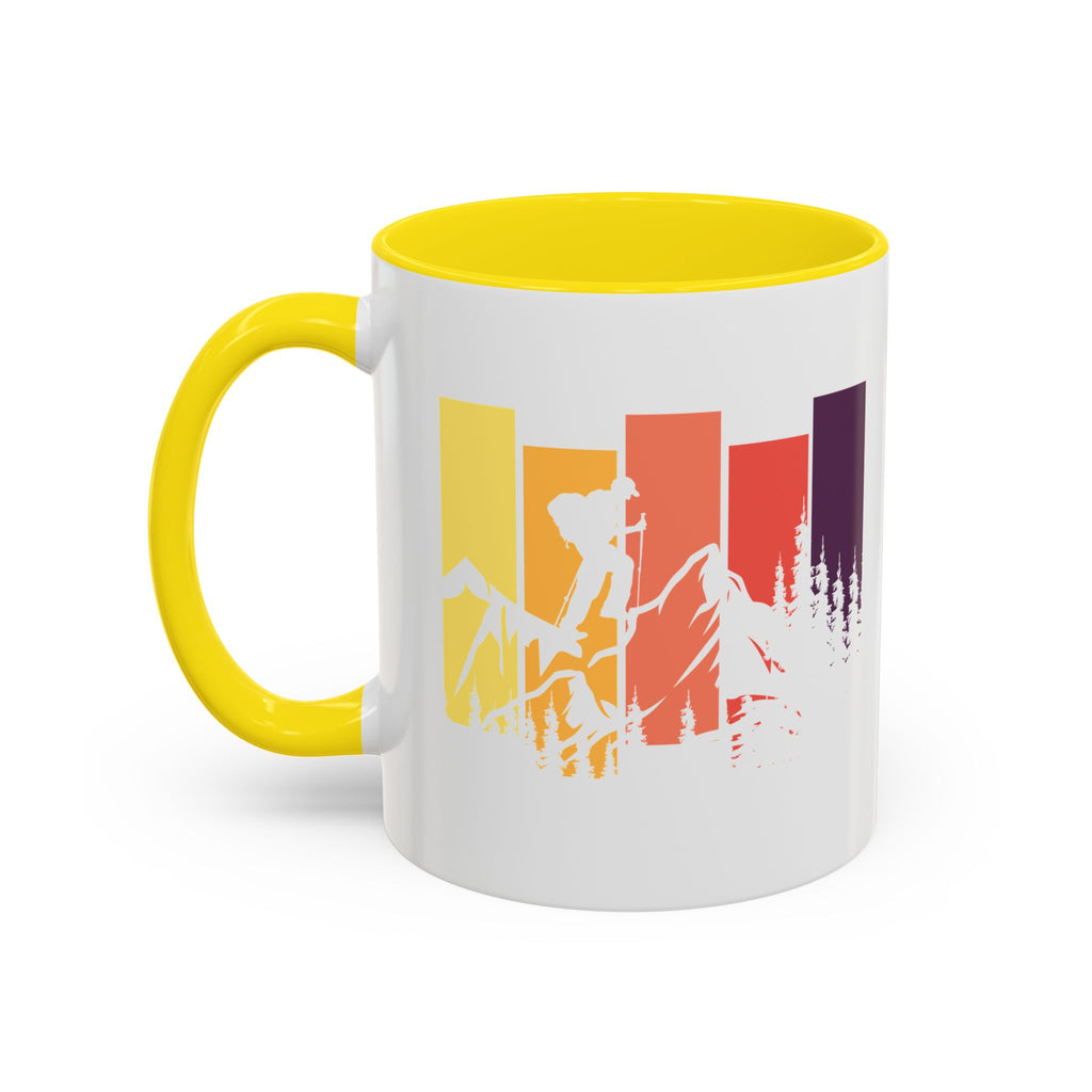 Colorful Mountain Adventure Coffee Mug, Nature Lover's Gift, Camping Mug, Hiking Coffee Cup, Outdoor Enthusiast Drinkware