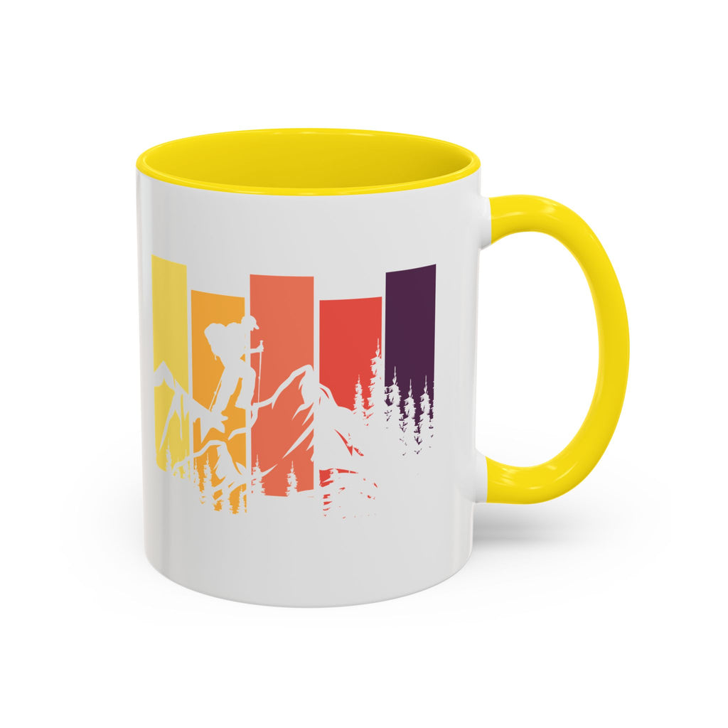 Colorful Mountain Adventure Coffee Mug, Nature Lover's Gift, Camping Mug, Hiking Coffee Cup, Outdoor Enthusiast Drinkware