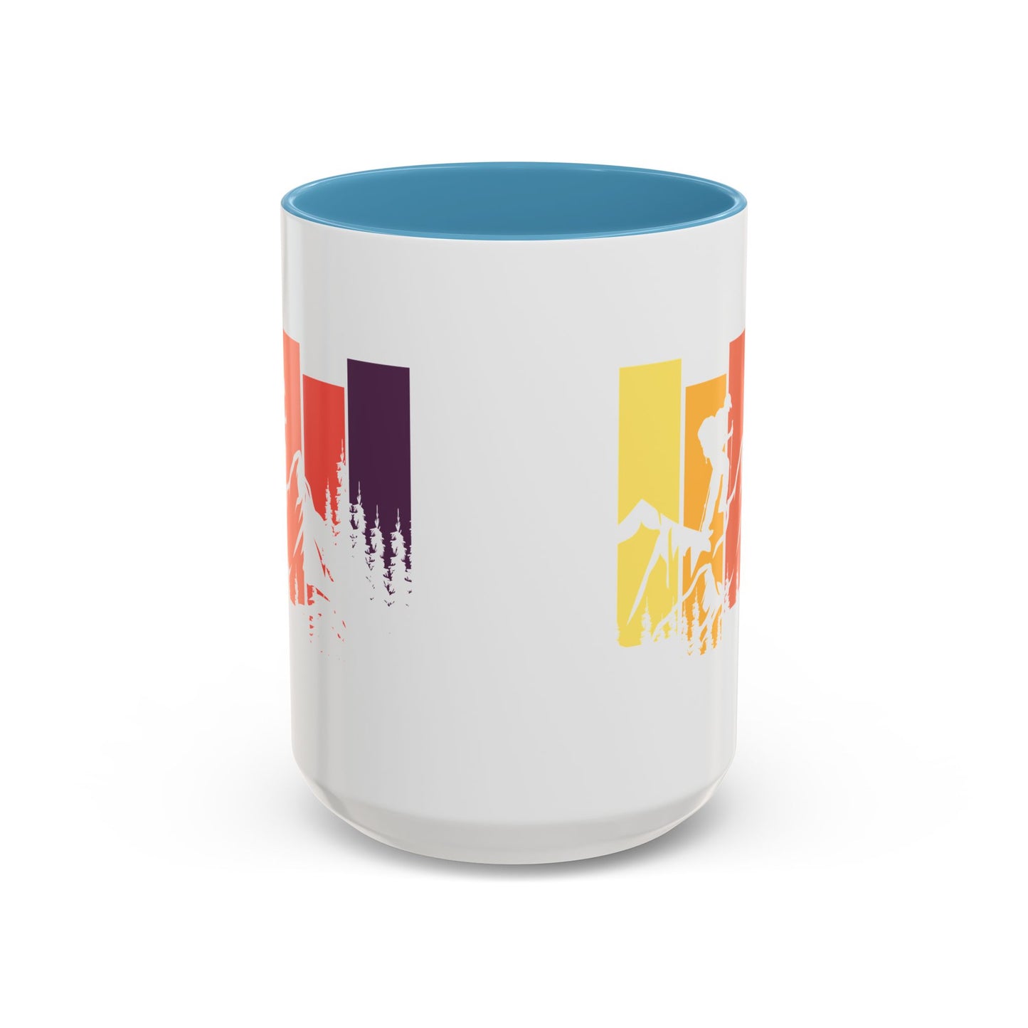 Colorful Mountain Adventure Coffee Mug, Nature Lover's Gift, Camping Mug, Hiking Coffee Cup, Outdoor Enthusiast Drinkware