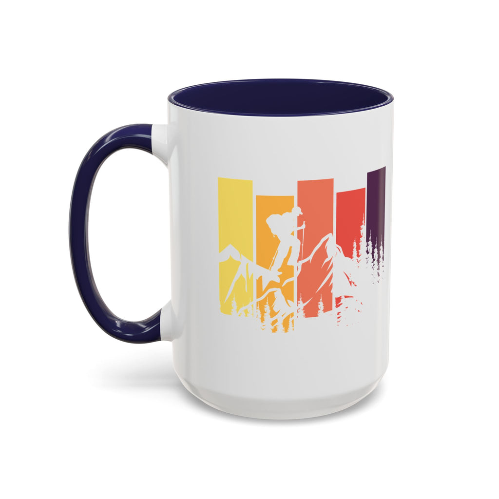 Colorful Mountain Adventure Coffee Mug, Nature Lover's Gift, Camping Mug, Hiking Coffee Cup, Outdoor Enthusiast Drinkware