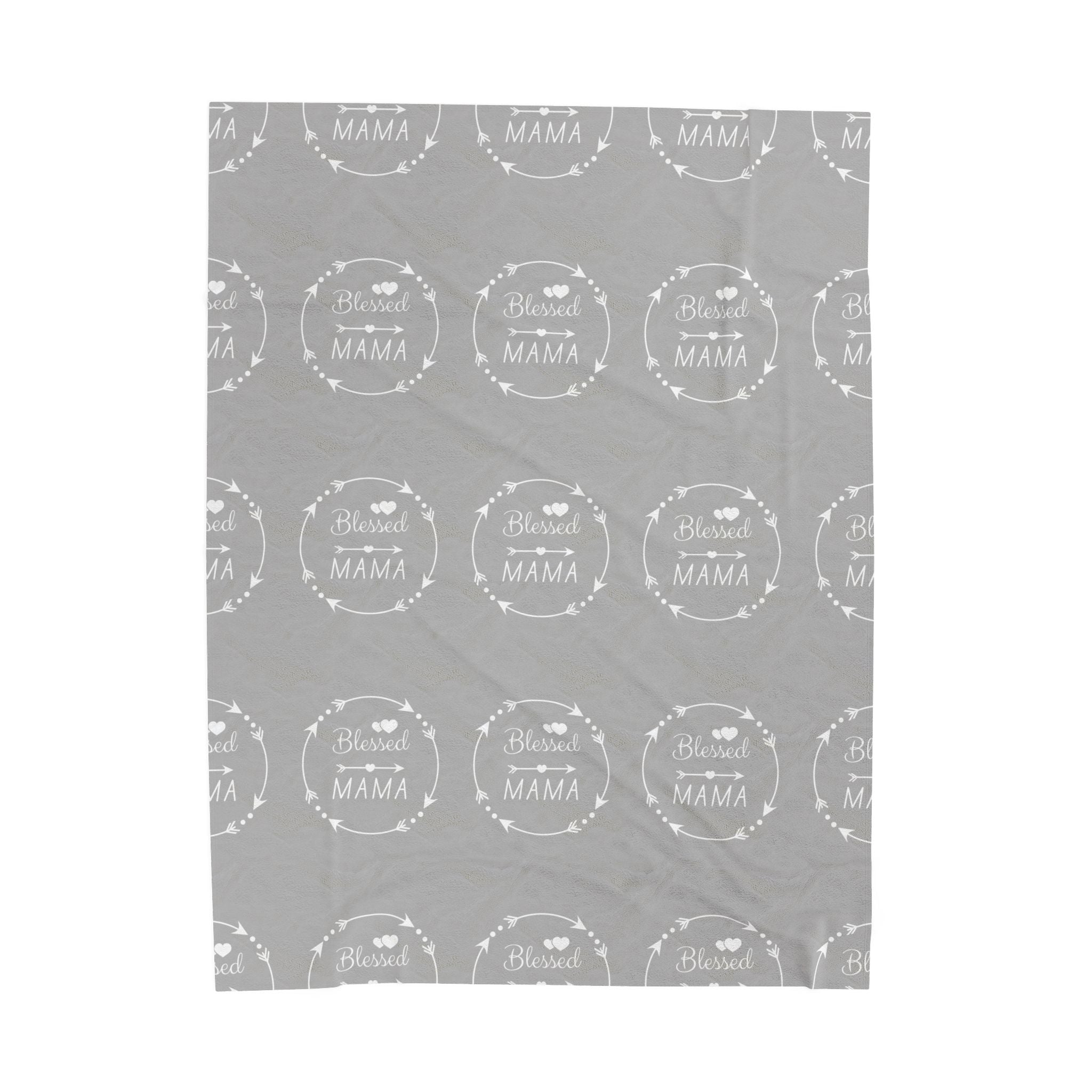 Blessed Mama Velveteen Plush Blanket - Cozy, Soft Gift for Mothers