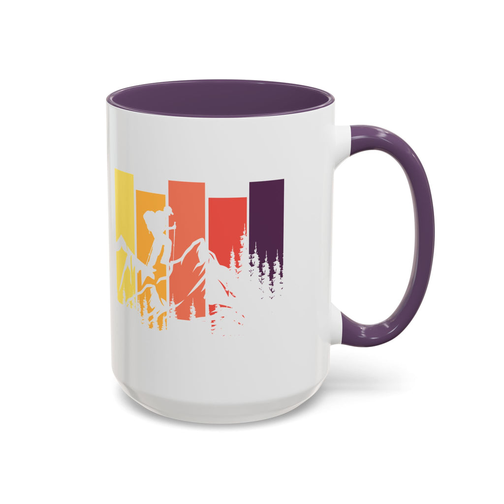 Colorful Mountain Adventure Coffee Mug, Nature Lover's Gift, Camping Mug, Hiking Coffee Cup, Outdoor Enthusiast Drinkware
