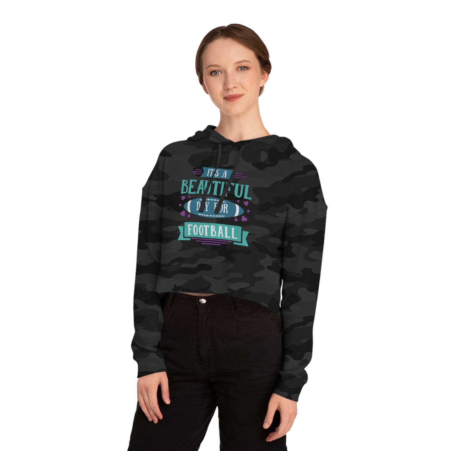 Womens Cropped Hooded Sweatshirt