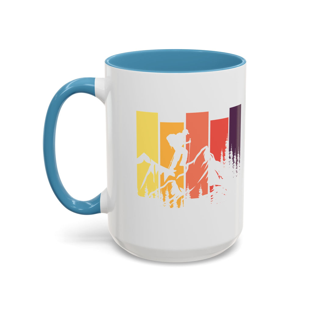 Colorful Mountain Adventure Coffee Mug, Nature Lover's Gift, Camping Mug, Hiking Coffee Cup, Outdoor Enthusiast Drinkware