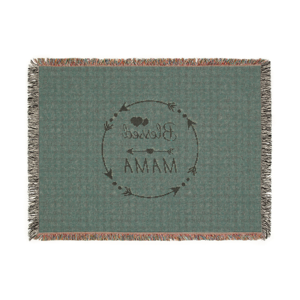 Blessed Mama Woven Blanket - Cozy Throw for Moms - Perfect Gift for Mother's Day & Celebrations