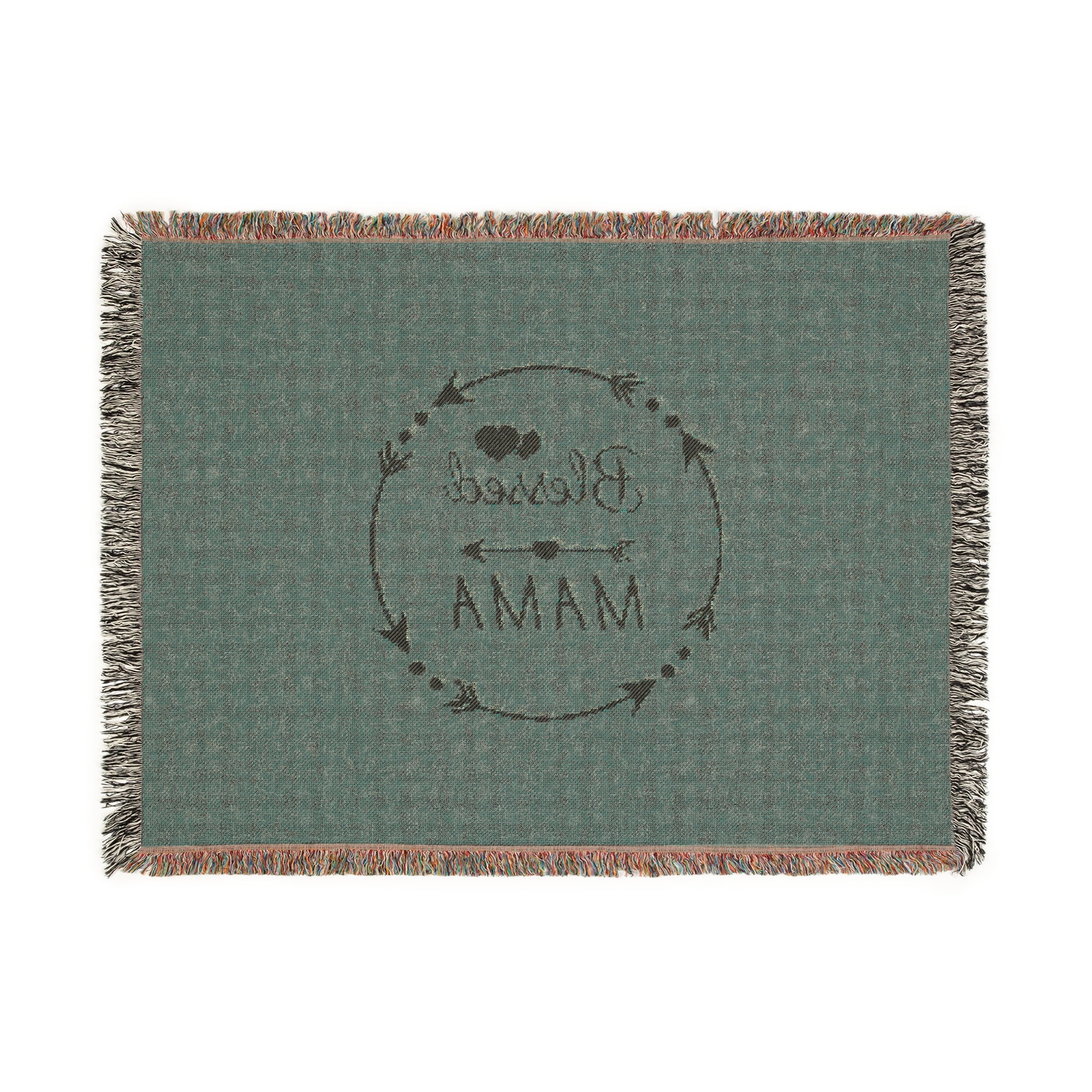 Blessed Mama Woven Blanket - Cozy Throw for Moms - Perfect Gift for Mother's Day & Celebrations